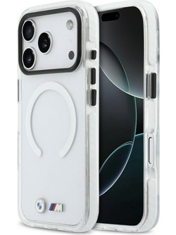 BMW Case M Iml Shockproof Metal Logos Magsafe For Iphone 17 Pro Max Transparent - (BMHMP17X25HSMLKT)