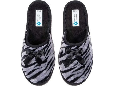 FMS Γυναικείες Παντόφλες Fleece Ζέβρα, Χρώμα Animal Ζέβρα