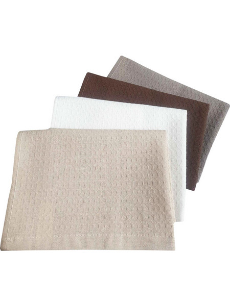 Σετ Ποτηρόπανα 4τεμ.ΚΟΜΒΟΣ Πικέ PLAIN 100% Cotton 40x60 Natural MIX