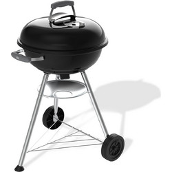 Weber Compact Ανοξείδωτη Ψησταριά Κάρβουνου Στρογγυλή με Καπάκι και Ρόδες Επιφάνειας 47cm 1221004