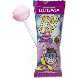 Miradent Xylipop Γλειφιτζούρι Xωρίς Ζάχαρη Φράουλα, 6g