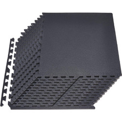 VEVOR Σετ Αφρώδους Παζλ Δαπέδου 24 τεμ, 610 x 610 x 14 mm, Υψηλής Πυκνότητας EVA, Προστατευτικά Μαξιλαράκια για Γυμναστήριο, Σπίτι, Γραφείο, Μαύρο HSXJDDHS056IX8C4P001V0