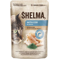Shelma Steamed Fillets with Cod & Spirulina in Sauce 85gr