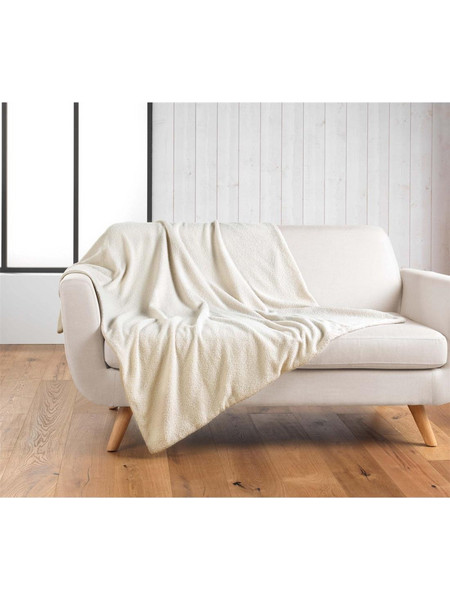 Ριχτάρι curly wooly εκρού 180x220cm