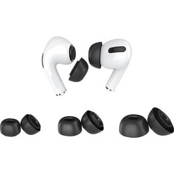 Eartips Σιλικόνης AhaStyle WG86-K Apple AirPods Pro 1 & 2 Μαύρο (3 ζεύγη)
