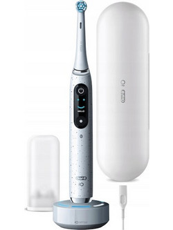 Oral-B iO Series 10 Stardust White Ηλεκτρική Οδοντόβουρτσα με Αισθητήρα Πίεσης & Θήκη Ταξιδίου