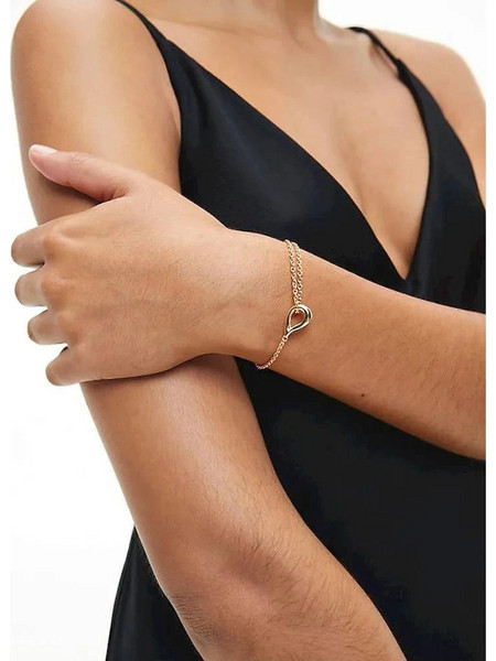 Calvin Klein Γυναικείο Βραχιόλι Αλυσίδα από Ατσάλι Ροζ Χρυσό Επιχρυσωμένο 35000078