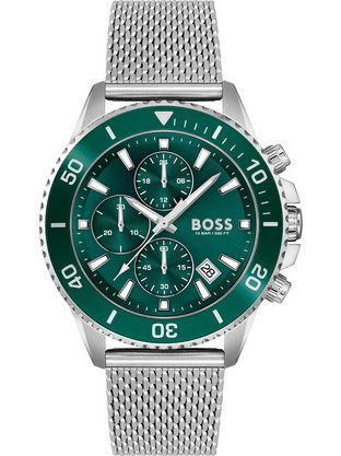 Hugo Boss Ανδρικό Ρολόι Χρονογράφος με Ασημί Μεταλλικό Μπρασελέ 1513905