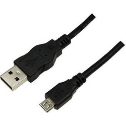 LogiLink Regular USB 2.0 to micro USB Cable Μαύρο 5m (CU0060)