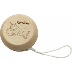 20 ΤΕΜ Ξύλινο ΓΙΟ ΓΙΟ μονόκερος με όνομα (195651)