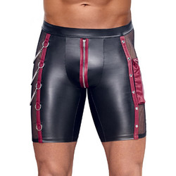 NEK Matte Look Ανδρικό Shorts με Mesh Panels, Chains & Zip Pocket