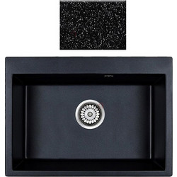 Crown R-60 Economic 6860 Ένθετος Νεροχύτης Γρανίτη Granite Black