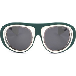 Emilio Pucci EP0059 96A Γυναικεία Γυαλιά Ηλίου Μάσκα Κοκάλινα Πράσινα με Μαύρο Φακό