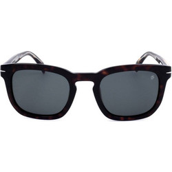 David Beckham DB7076/S 086/QT Ανδρικά Γυαλιά Ηλίου Τετράγωνα Κοκάλινα Καφέ με Πράσινο Polarized Φακό