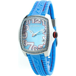 Chronotech Γυναικείο Ρολόι με Γαλάζιο Δερμάτινο Λουράκι CT7016LS-13
