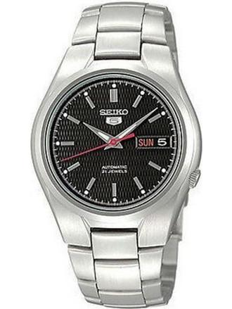 Seiko Ανδρικό Ρολόι Αυτόματο με Ασημί Μεταλλικό Μπρασελέ SNK607K1