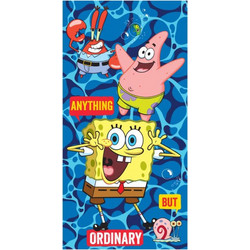 SPONGE BOB Πετσέτα θαλάσσης microfiber 70x140cm μπλε