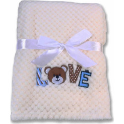 Cangaroo Freya Κουβέρτα Αγκαλιάς Fleece 80x110 Λευκή