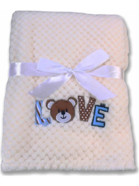 Cangaroo Freya Κουβέρτα Αγκαλιάς Fleece 80x110 Λευκή