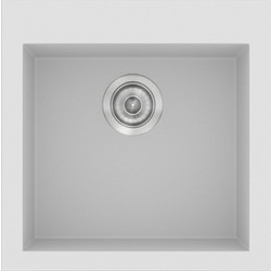Sanitec Classic 339 Ένθετος Νεροχύτης Γρανίτη Ματ White 50x50cm