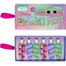 Παιδικά Κλιπ Μαλλιών Star Wars Grogu Galaxy Creaseless Clips 6τμχ. Mad Beauty