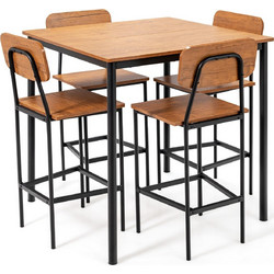 Costway Τραπεζαρία Σετ 5τμχ 90x90cm KC54181BN ref10305058