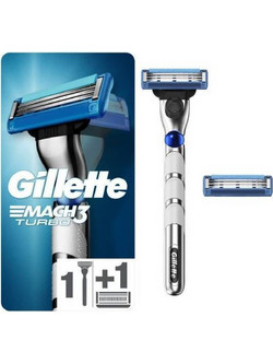 Gillette Mach3 Turbo 3D Ξυραφάκι με Ανταλλακτικές Κεφαλές 3 Λεπίδων & Λιπαντική Ταινία Champions League 2τμχ