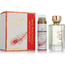 Lattafa Perfumes Mahasin Crystal Eau de Parfum 100ml + Deodorant 75ml