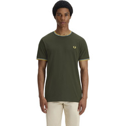 Fred Perry Ανδρική Μπλούζα Τ-Shirt Twin Tipped M1588-05B Πράσινο
