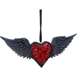 Nemesis - House Of Obscura - Black Winged Heart Hanging Ornament