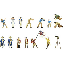 HMS ENDEAVOUR SET OF 14 FIGURINES WITH ACCESSORIES - 1/65 SCALE - ARTESANIA
