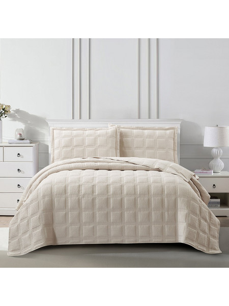Κουβερλί Toscana + μαξιλαροθήκες Μπεζ 180x240cm Liolios Home 002883