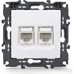 Aca Light PRIME ΠΡΙΖΑ ΤΗΛΕΦΩΝΟΥ ΛΕΥΚΗ ΜΕ ΒΥΣΜΑ 2XRJ11 CAT3 IP20