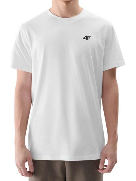 4F Tshirt Ανδρική Κοντομάνικη Μπλούζα Άσπρη 4FWMM00TTSHM2256-10S
