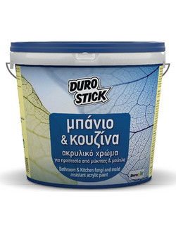 Durostick Μπάνιο & Κουζίνα Αντιμουχλικό Πλαστικό Χρώμα Εσωτερικού Χώρου Λευκό 0.75lt