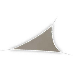 Πανί Σκίασης Perel Τρίγωνο με 107 LED 3.6 x 3.6 x 3.6 m Taupe GSST36MLEDSP