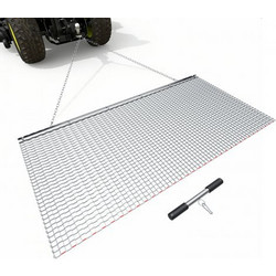 VEVOR Drag Harrow, 1,8x0,9 m, Τσουγκράνα σβάρνας με αλυσίδα υψηλής απόδοσης, ATVs UTVs Tractors Attachments, ανθεκτικό γαλβανισμένο χαλύβδινο πλέγμα έλξης με αλυσίδα ρυμούλκησης, για ισοπέδωση αγροτεμ