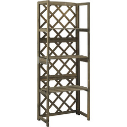 vidaXL με Ράφια 55x30x140 εκ. από Μασίφ Ξύλο Ελάτης Γκρι - Γκρι