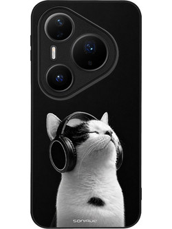 Sonique Men's Edition Back Cover Audio Kitten White (Huawei Pura 80 Pro 5G)