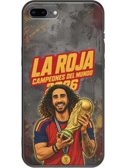 Θήκη La Roja Campeones del Mundo - Marc Cucurella iPhone 7 Plus Black TPU (Μαύρη Σιλικόνη)