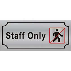 Πινακίδα Αλουμινίου Staff Only Αυτοκόλλητη Motarro MU333-27