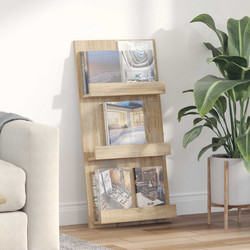 vidaXL Ράφι Περιοδικών Δρύς Sonoma 51x11x102 εκ Επεξεργασμένο Ξύλο - δρύς-sonoma-51-x-11-x-102-εκ-επεξεργασμένο-ξύλο