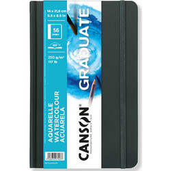 Canson Sketchbook Graduate Watercolour Hard 14x21.6cm 250gr/m 28φ. C31200L027