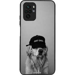 Sonique Men's Edition Θήκη με Σχέδιο «Just Chill Pup» (Xiaomi Redmi Note 10 / Redmi Note 10s / Poco M5s)