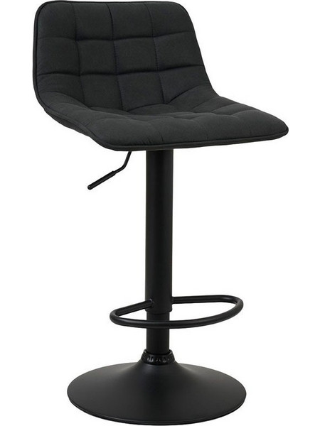 Morati Ύφασμα Suede Σκαμπώ Ρυθμιζόμενο 42x46x85/106εκ Χρώμα Μαύρο