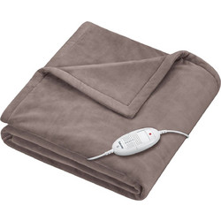 Beurer HD 75 Taupe Ηλεκτρική Μονή Κουβέρτα Πλενόμενη με Χρονοδιακόπτη Γκρι 100W 180x130cm