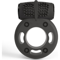 Crushious Booster Cock Ring with Vibrating Bullet Ελαστικό Δαχτυλίδι Πέους με Δόνηση Μαύρο