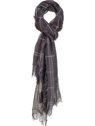Κασκώλ, με τετραγωνάκια 32-501-001 DK GREY