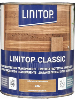 Linitop Classic Bερνίκι Εμποτισμού 286 Μεσαία Δρυς Satin 1lt