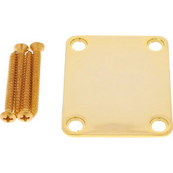 Fender Guitar/Bass Neck Plate, 4-bolt - Vintage Plain, Gold